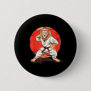 Taekwondo Judo Kung Fu Kickboxing Lion Jiu-Jitsu 6 Cm Round Badge