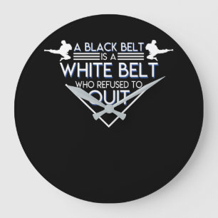 Taekwondo Karate Black Belt Refused To Quit Large Clock
