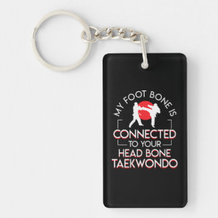 Taekwondo Karate Foot Bone Connected Head Key Ring