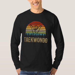 Taekwondo Karate Hand Vintage Sunset  Martial Art  T-Shirt