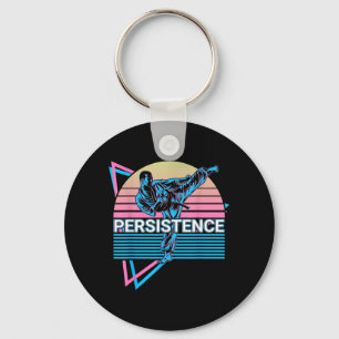 Taekwondo Karate Retro Persistence Key Ring