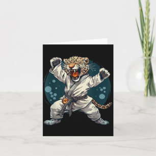 Taekwondo Leopard Kickboxing Animall Jiu-Jitsu Card