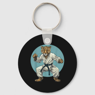 Taekwondo Leopard Kickboxing Animall Jiu-Jitsu Key Ring