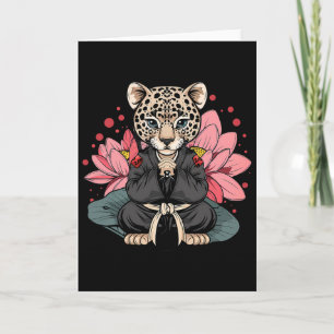 Taekwondo Leopard Kickboxing Animall Jiu-jitsu Kun Card