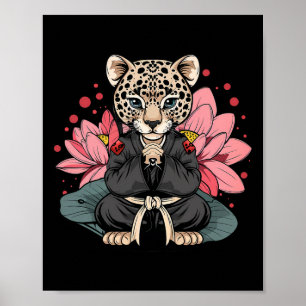 Taekwondo Leopard Kickboxing Animall Jiu-jitsu Kun Poster