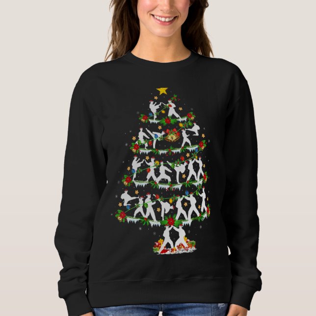 Taekwondo Lover Xmas Lighting Taekwondo Christmas  Sweatshirt (Front)