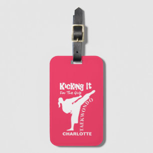 Taekwondo Martial Arts Cute Girly Luggage Tag