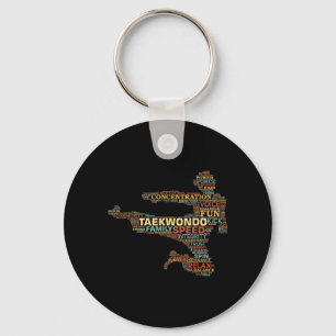 Taekwondo Martial Arts Fighter Tae Kwon Do Words Key Ring