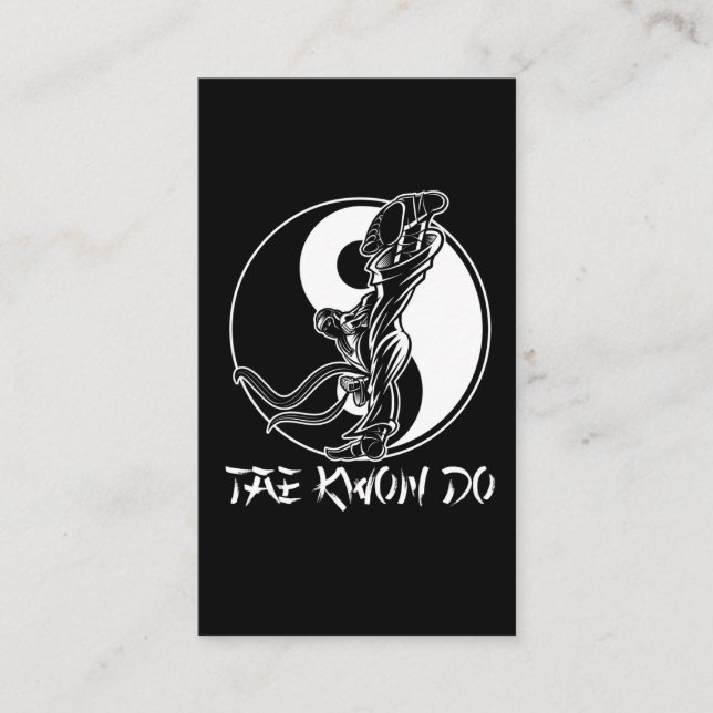Taekwondo Martial Arts Tae kwon do Self Defense Business Card (Front)
