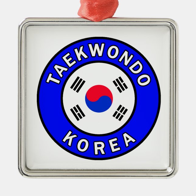 Taekwondo Metal Tree Decoration (Front)