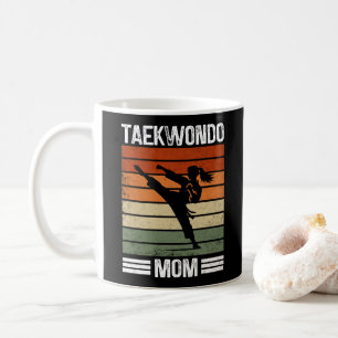 Taekwondo Mum Retro Martial Arts Mum Gift Coffee Mug