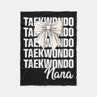Taekwondo Nana Martial Art Stylish Sports Grandma Fleece Blanket