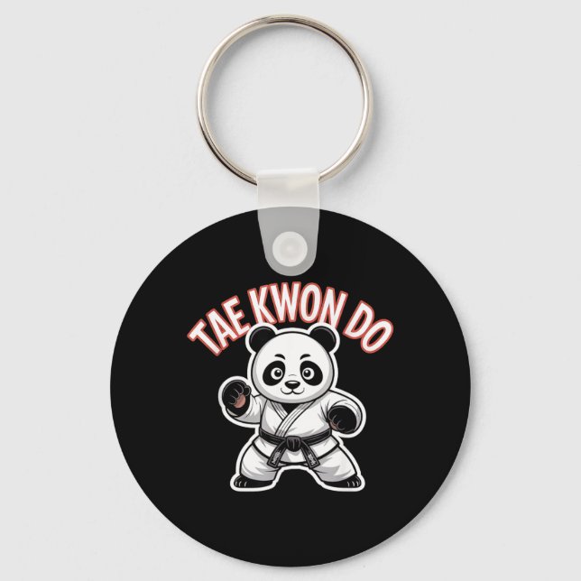 Taekwondo Panda - Korean Mma Tkd Key Ring (Front)