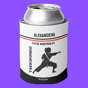 Taekwondo Player, Birthday Gift, Team Karate Can Cooler