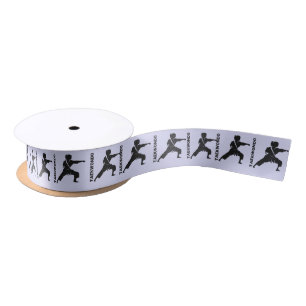 Taekwondo Player, Birthday Gift, Team Karate Satin Ribbon