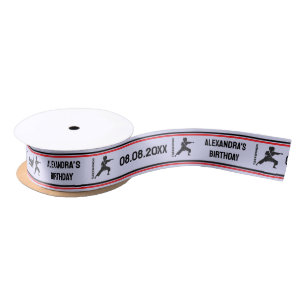 Taekwondo Player, Birthday Gift, Team Karate Satin Ribbon