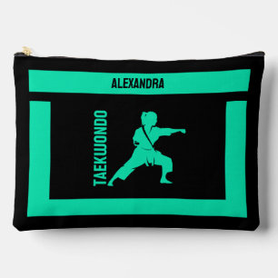 Taekwondo Player Girl, Birthday Gift, Women Karate Accessory Pouch