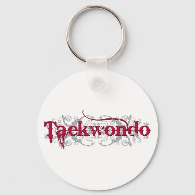 Taekwondo Red Key Ring (Front)