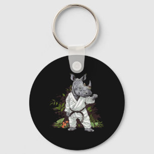 Taekwondo Rhino Kickboxing Animall Jiu-Jitsu Kung Key Ring