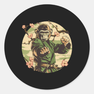 Taekwondo Sakura Tree Martial Arts Kickboxing Mma Classic Round Sticker