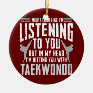 Taekwondo Self Defense Martial Arts Korean  Ceramic Ornament