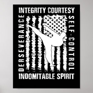 Taekwondo Shirt 5 Tenets Taekwon-do Martial Arts Poster