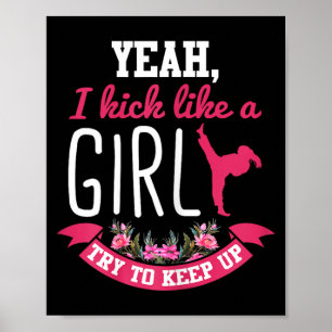 Taekwondo Shirt Funny Girls Taekwondo Lover Poster