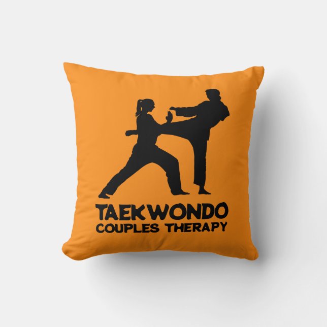 Taekwondo Sparring Couple's Therapy Cushion (Front)