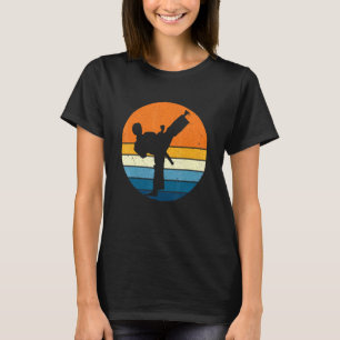 Taekwondo Sports Retro Vintage Sunset Martial Art T-Shirt