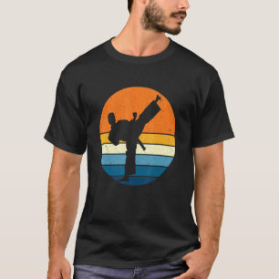 Taekwondo Sports Retro Vintage Sunset Martial Art T-Shirt