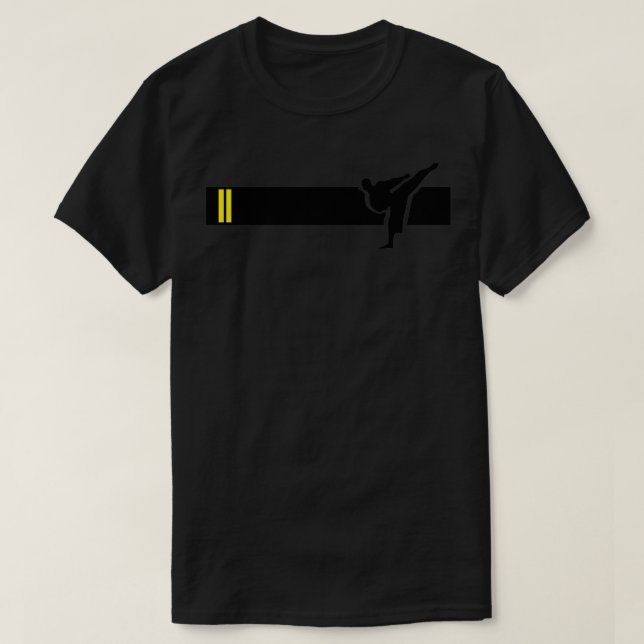 Taekwondo Stripes Black Belt 2nd Dan T-Shirt (Design Front)