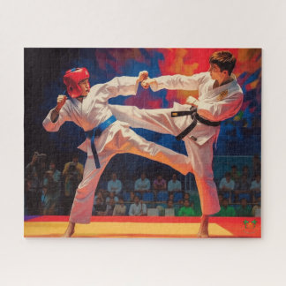 Taekwondo Throwdown: Sparring Showdown Jigsaw Puzzle