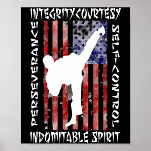 Taekwondo TKD 5 Tenets Taekwon-do Martial Arts Poster