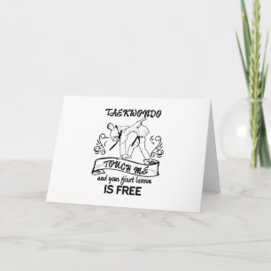 Taekwondo Touch me and your first lesson is free Card