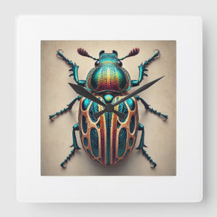Taeniotes Beetle 020924IREF223 - Watercolor Square Wall Clock