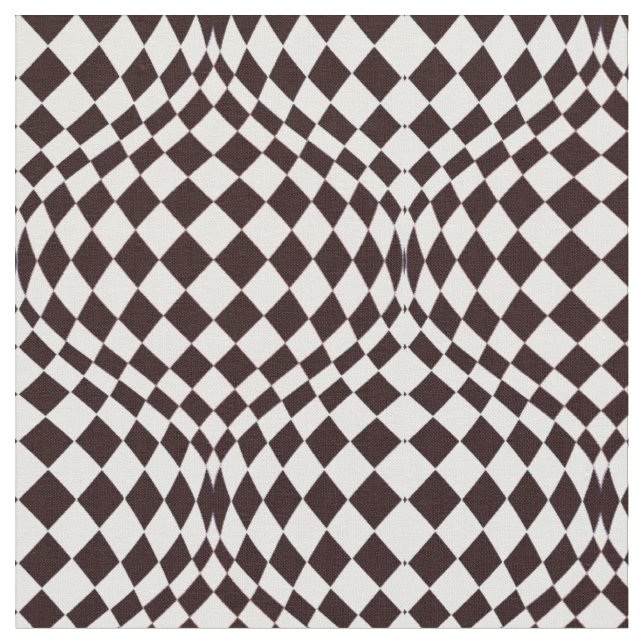 Taffi Op Art Black and White Fabric (Close Up)