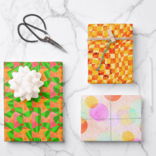 Taffi Op Art Gear Sampler Wrapping Paper Sheet