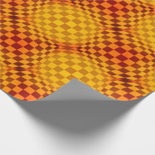 Taffi Tuck Op Art Butterscotch Wrapping Paper
