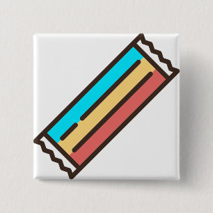 taffy 15 cm square badge