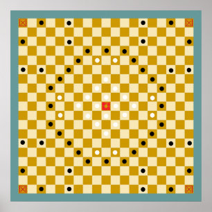 Tafl / Alea Evangelii (19x19) Game Board (Vers 3) Poster