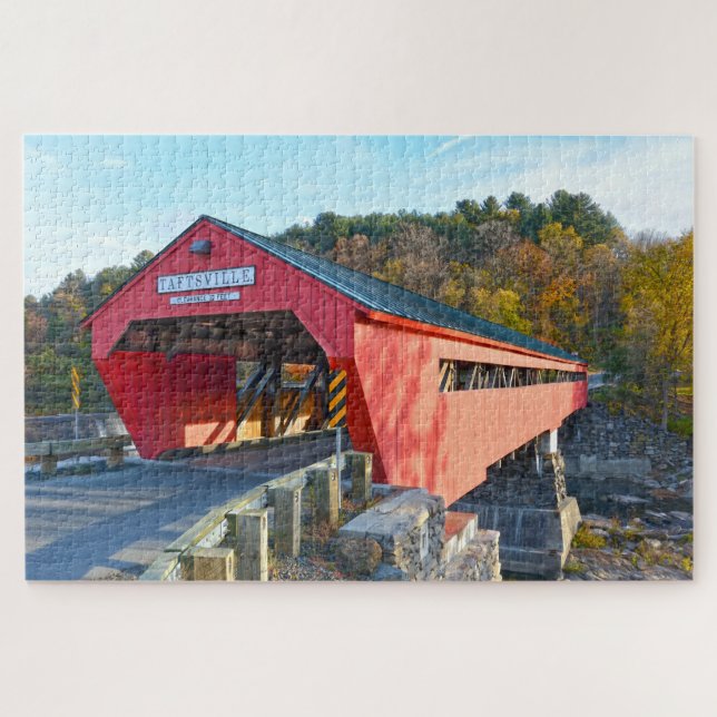 Taftsville Covered Bridge, Vermont Jigsaw Puzzle (Horizontal)