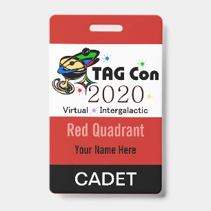 TAG Con 2020 - Red Quadrant - Cadet Badge ID Badge