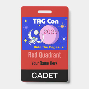 TAG Con 2025 - Red Quadrant - Cadet Badge ID Badge
