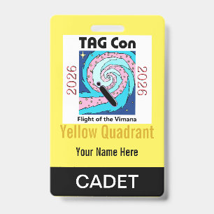 TAG Con 2026 - Yellow Quadrant - Cadet Badge ID Badge