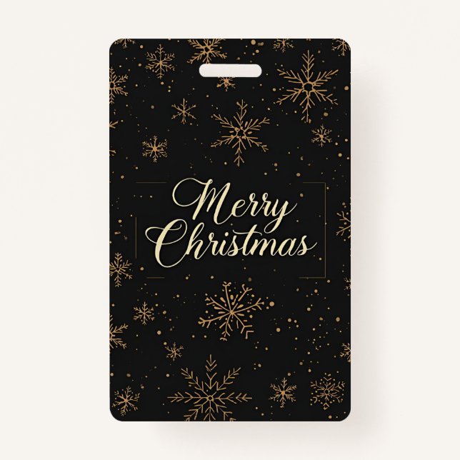 Tag-Merry Christmas ID Badge (Back)