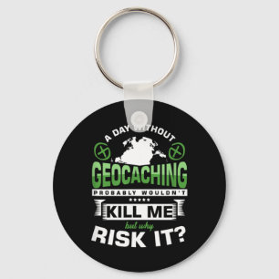 Tag Ohne Geocaching GPS Savenger Hunt Caches Gift Key Ring