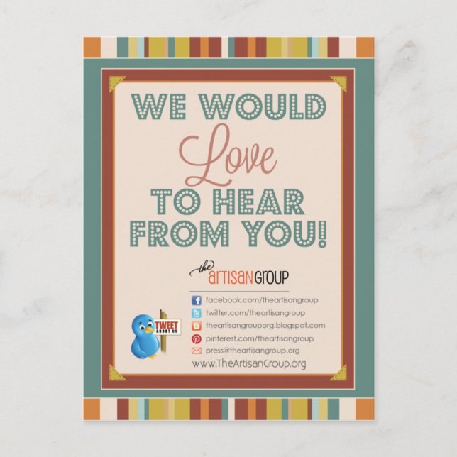 TAG Press Postcard (Front)