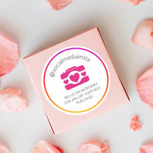 Tag Us On Instagram For Discount Product Sticker