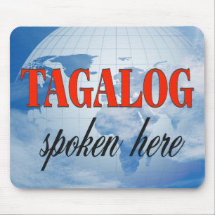 Tagalog spoken here cloudy earth mouse pad
