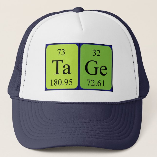 Tage periodic table name hat (Front)